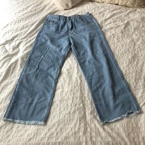 Wide Leg Cropped Jeans